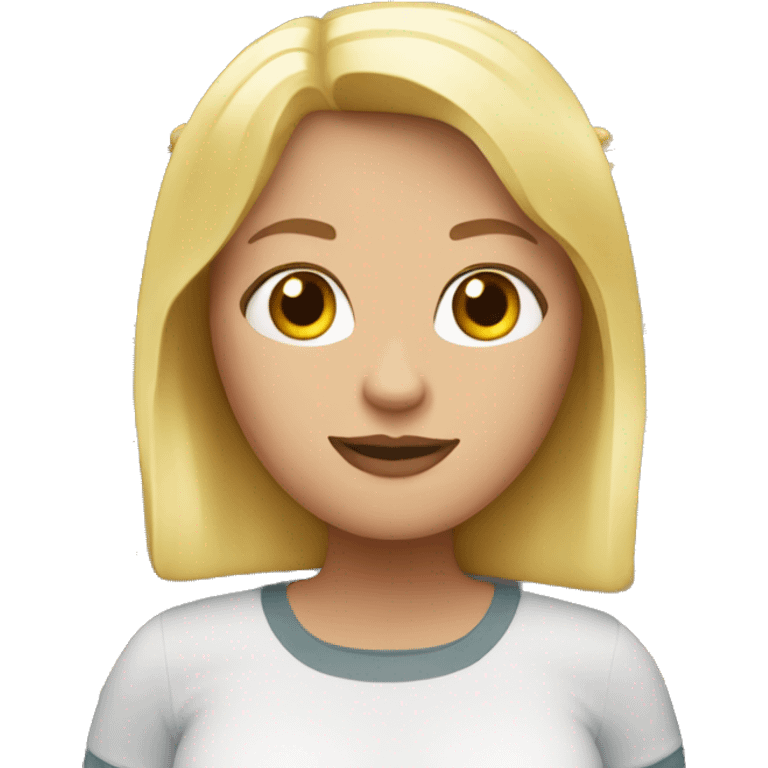 Fat blonde girl with McDonald’s  emoji