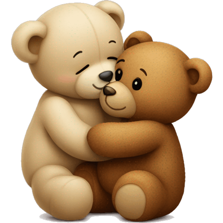 teddy bear kissing another teddy bear emoji