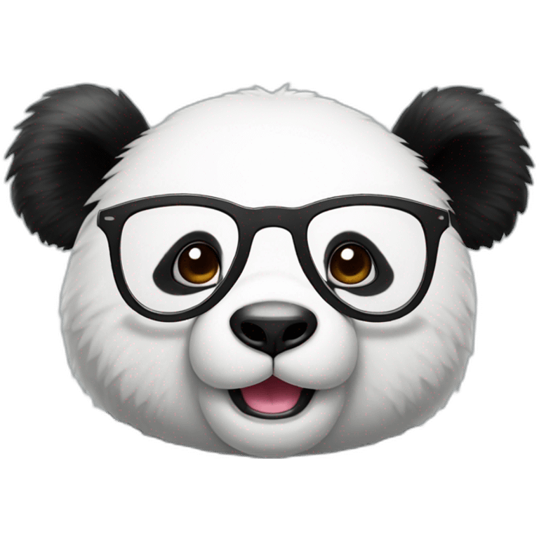 panda bear with glasses emoji