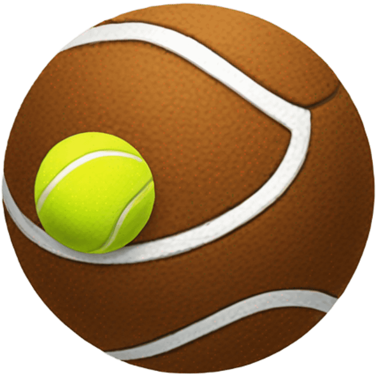 Brown tennis ball emoji