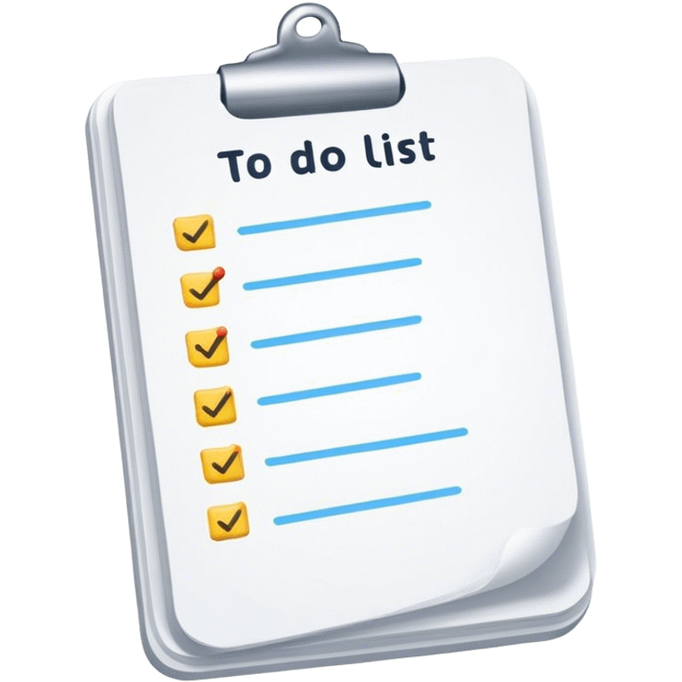 White to do list  emoji