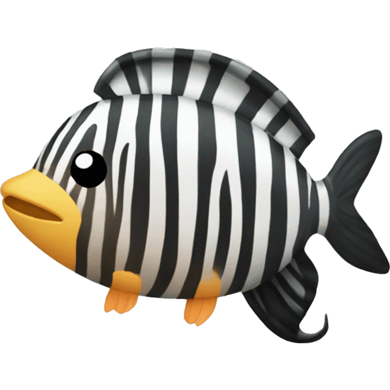 Zebra+fish emoji