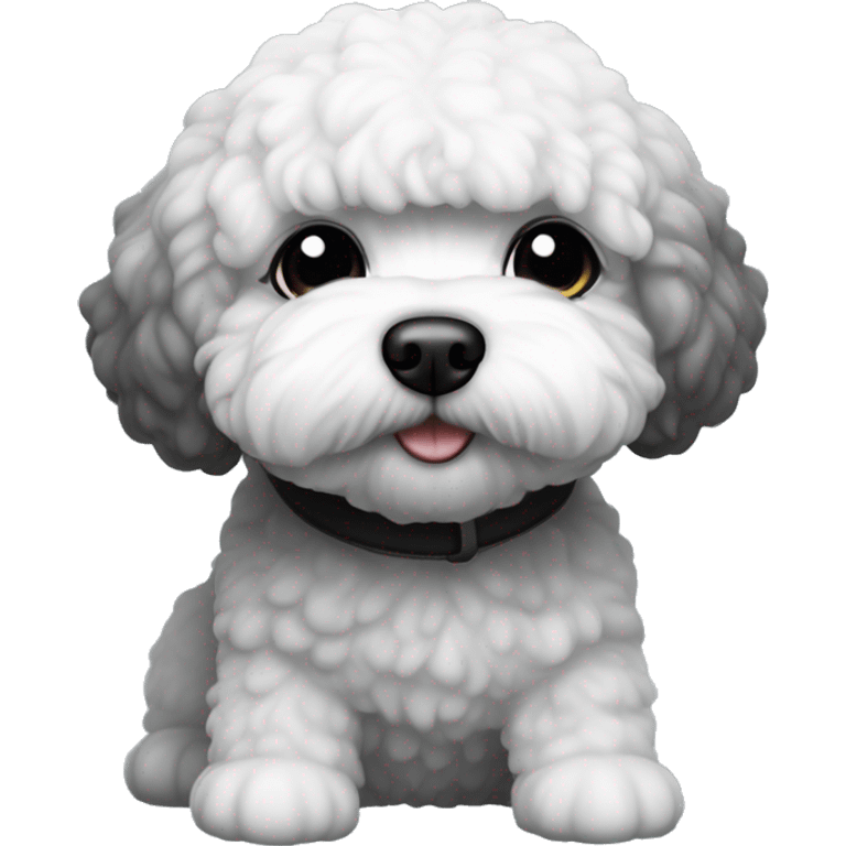 bichon frisé cyclope black/grey emoji