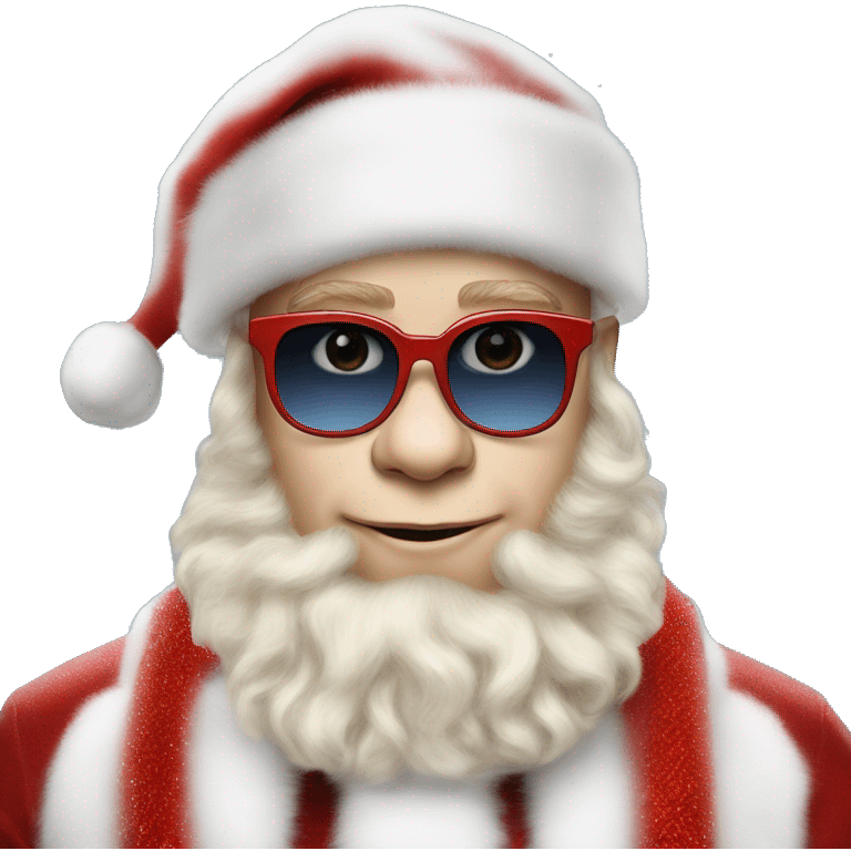 young elton john as father christmas emoji