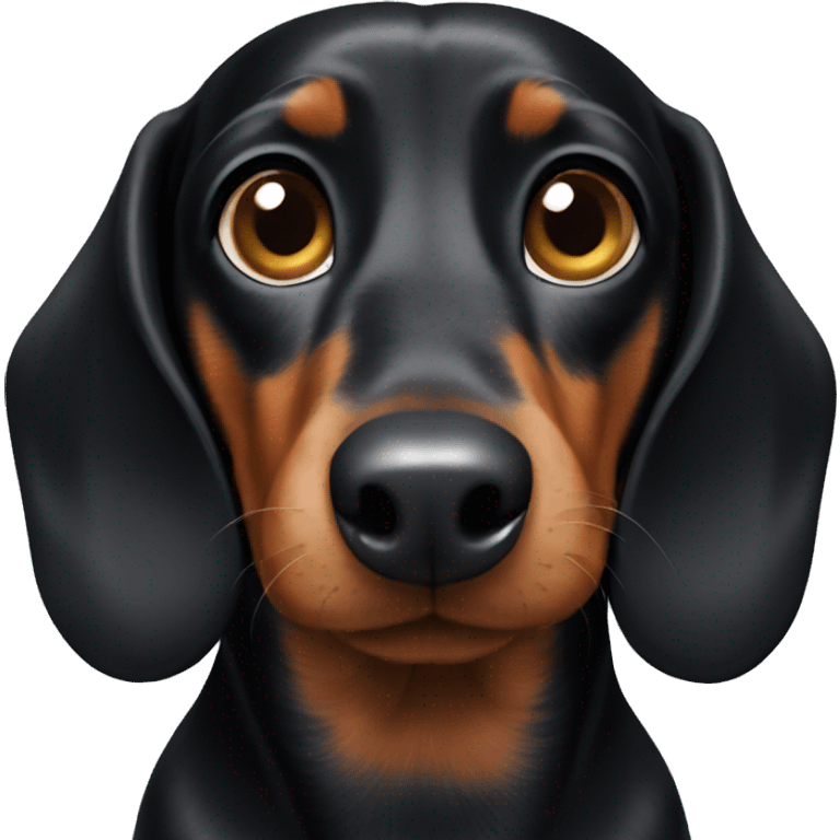 Black dachshund emoji