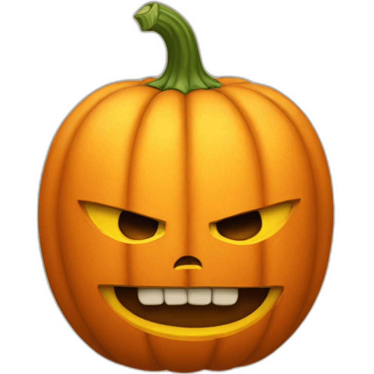 A pumpkin in human shape with muscles emoji