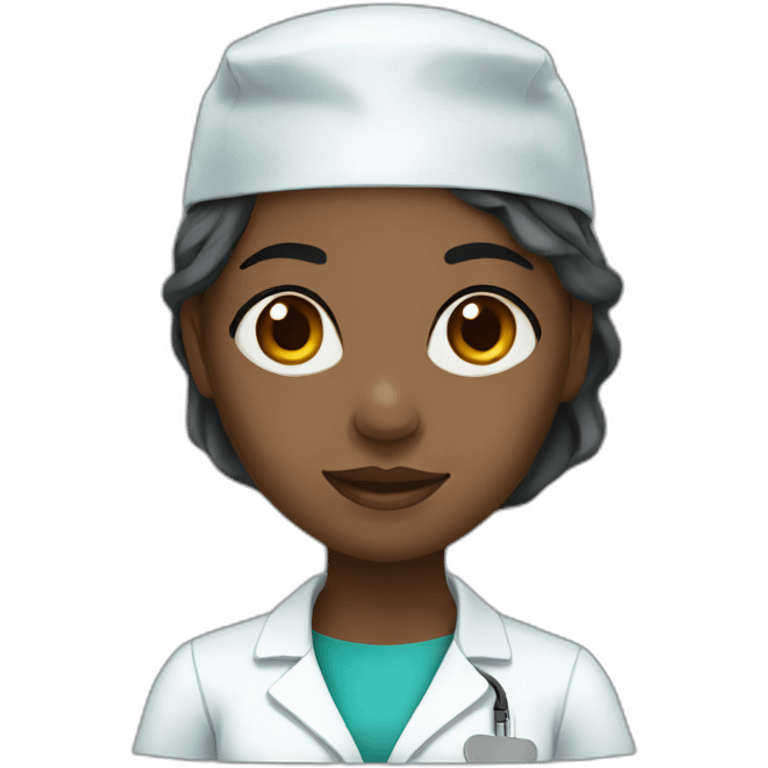 Young Nigerian female nurse emoji