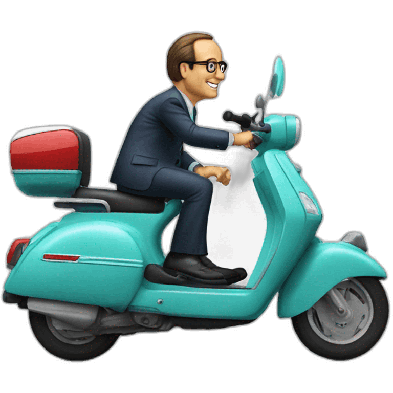 françois hollande sur un scooter emoji