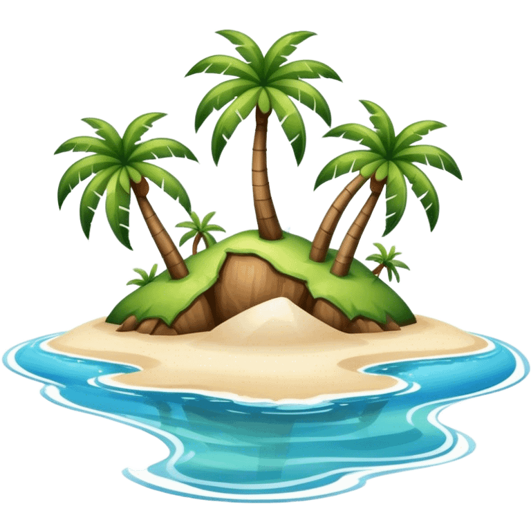 Island with coconut trees emoji