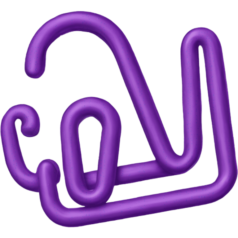 Lilac paper clip emoji