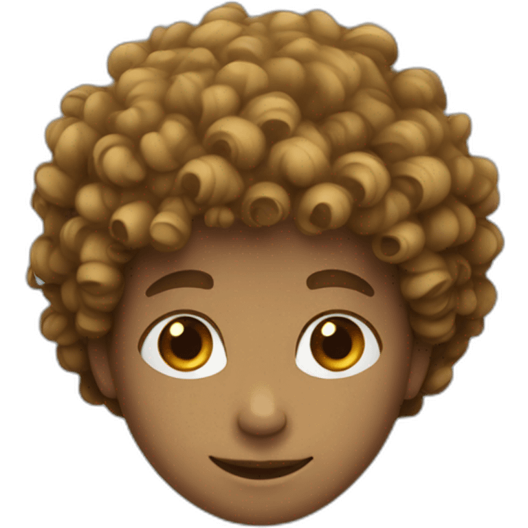 Curly hair boy emoji