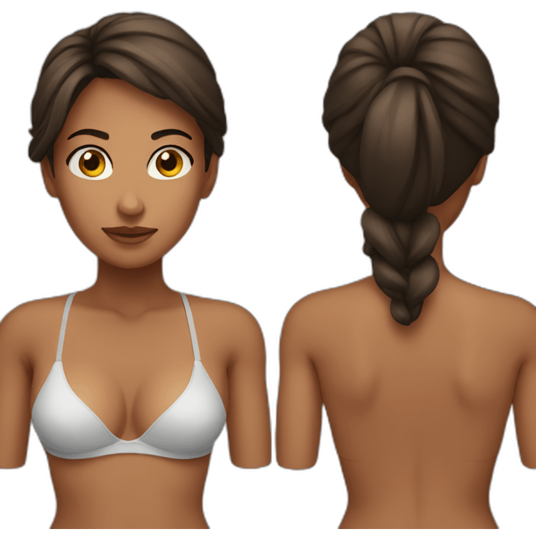 Woman without bikini emoji