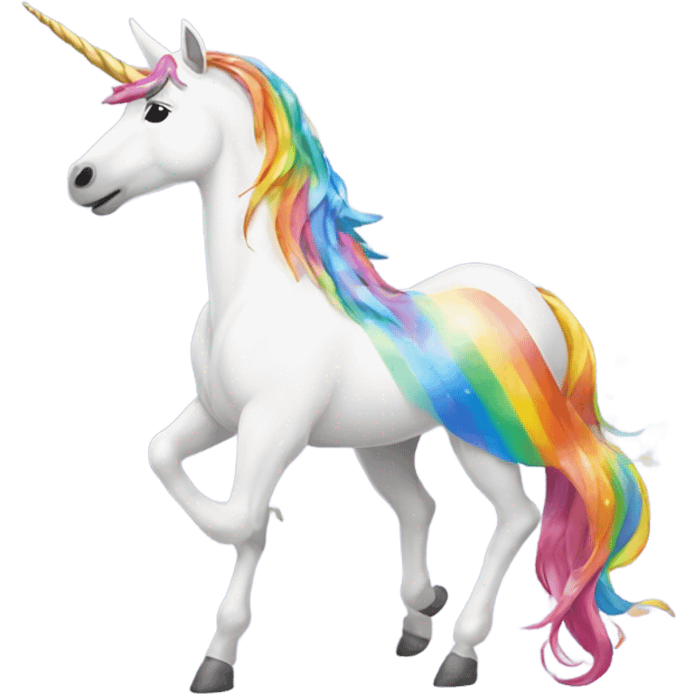 Unicorn vomiting rainbow  emoji