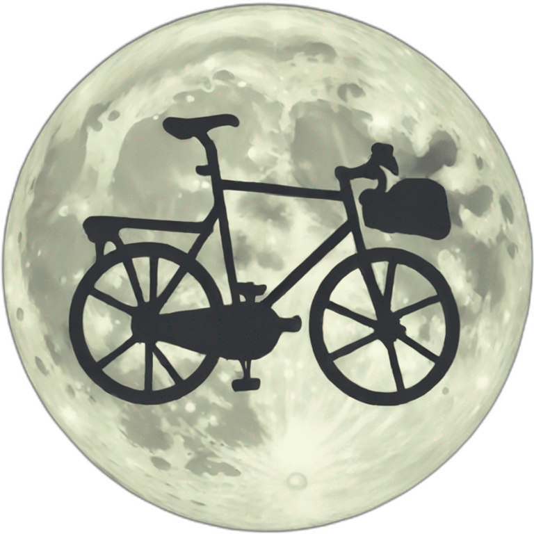 bike moon behind emoji