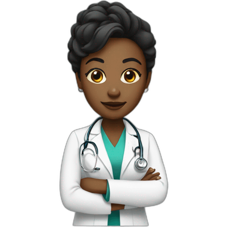 black woman doctor emoji