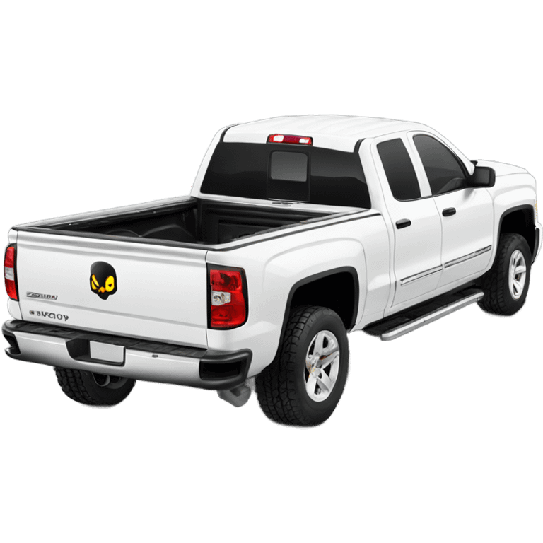 Big White Black Widow Silverado Truck emoji