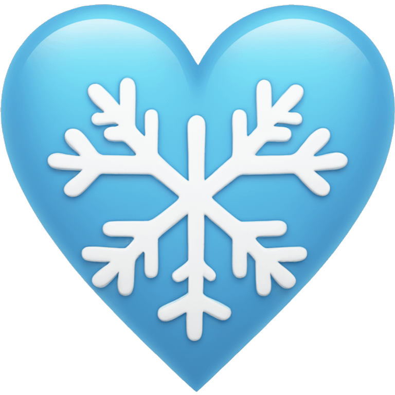 Light blue heart with snowflake emoji