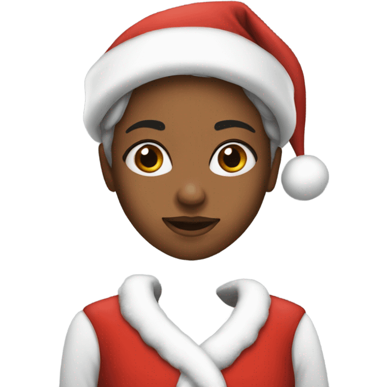 Girl as Santa clause emoji