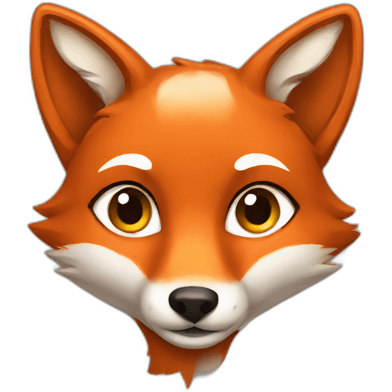 Friendly female fox emoji