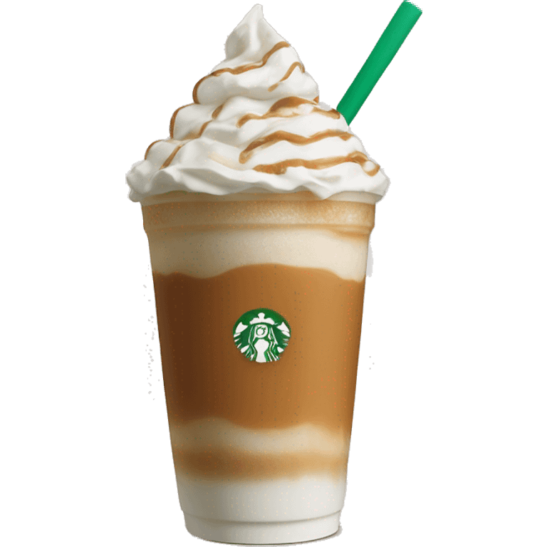 Starbucks venti caramel latte iced no whip cream emoji