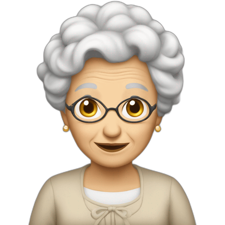 Une nonna qui prie emoji