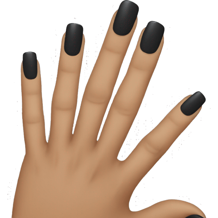 Paint the nails black  emoji