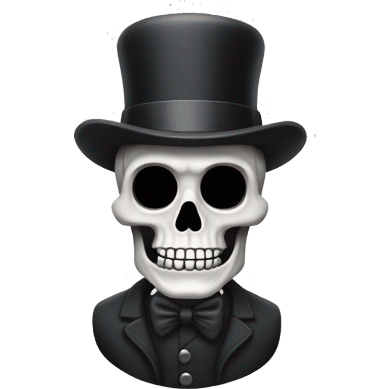 skeleton with bowler hat emoji