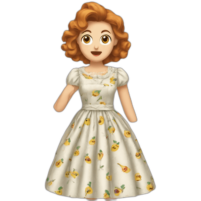 Cuckoo swearing vintage dress emoji