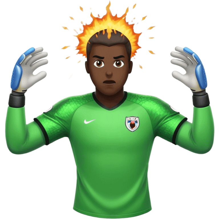 explosion of the football goalkeeper's head emoji