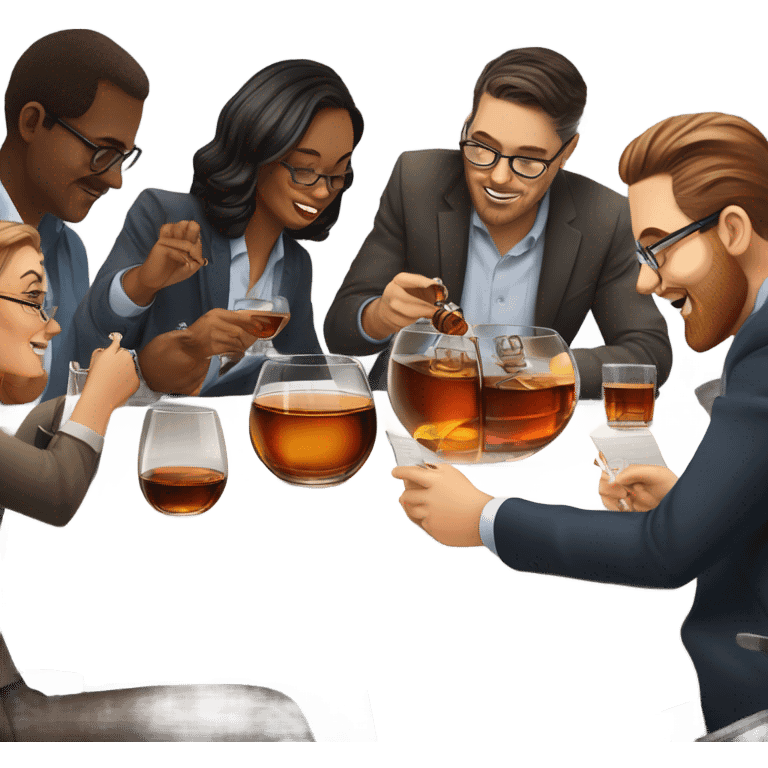 Working with bourbon at a conference emoji