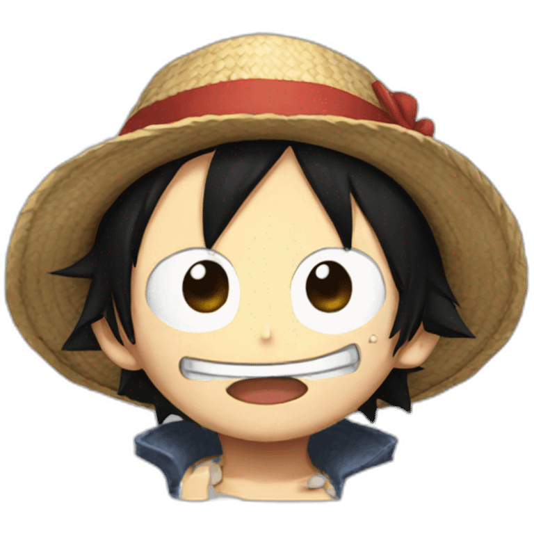 One Piece Luffy-Penguin emoji