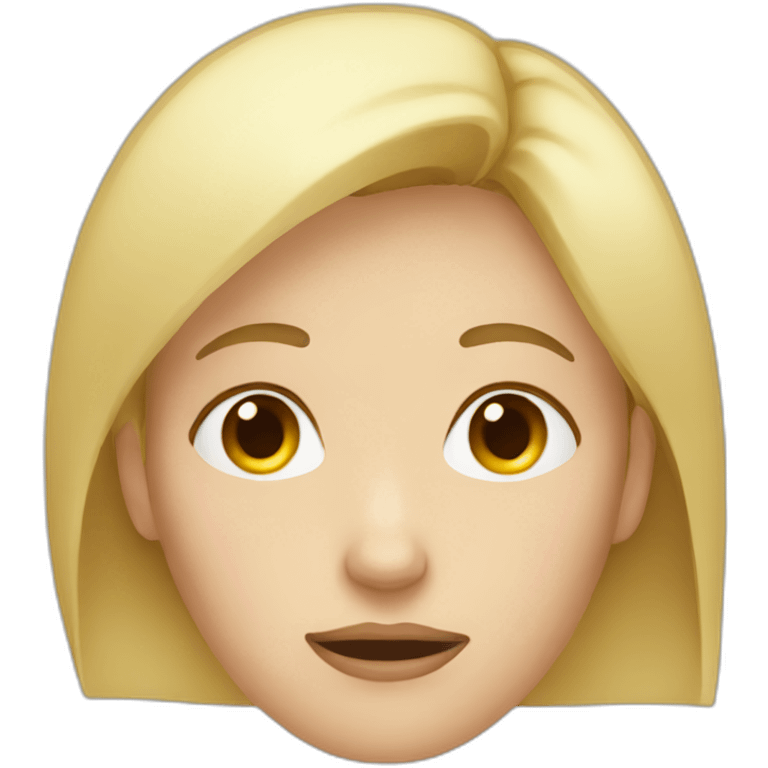 tired white woman only face emoji