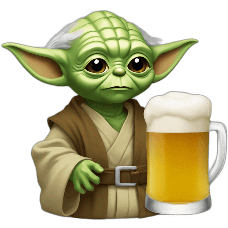 yoda buvant de la biere emoji