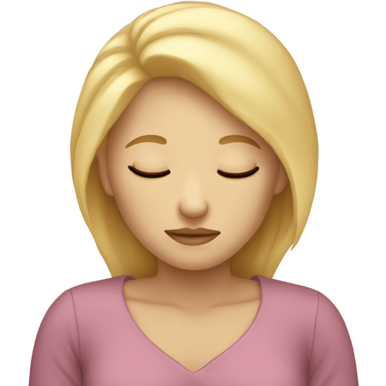 Blonde girl sleeping emoji