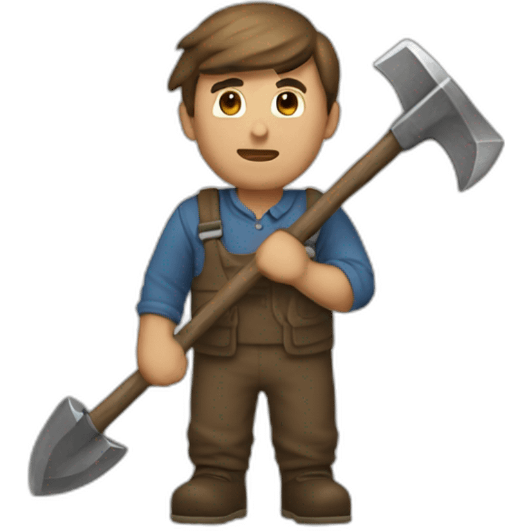 Steve with a pickaxe  emoji