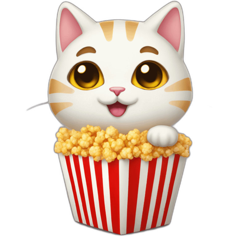 Popcorn cat emoji