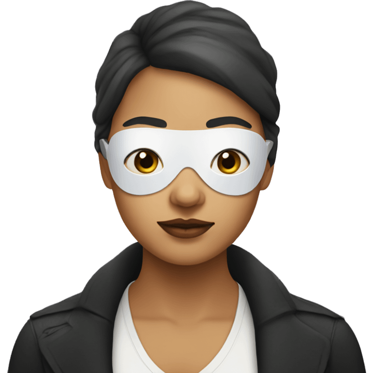 Lady wearing under eye patches  emoji