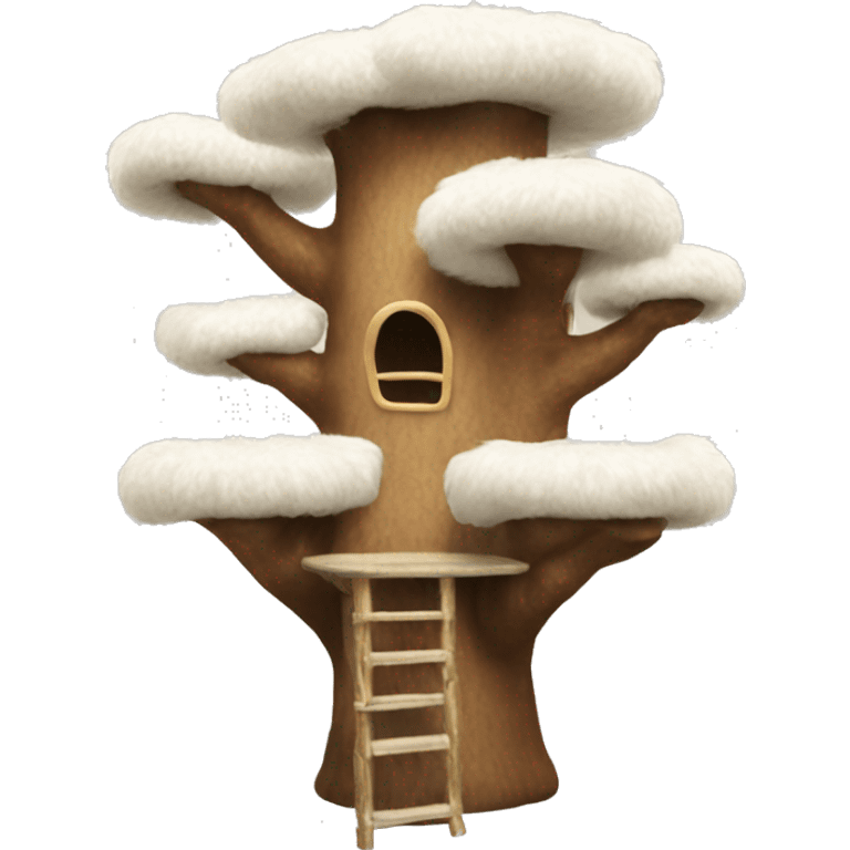 Cat tree tower fluffy realistic emoji