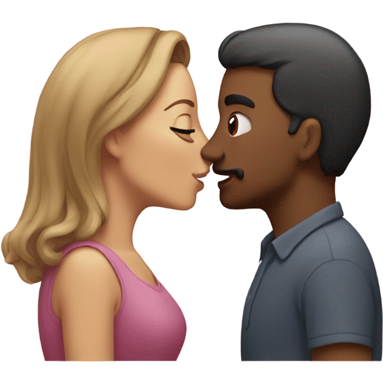 Two women and one man kissing emoji