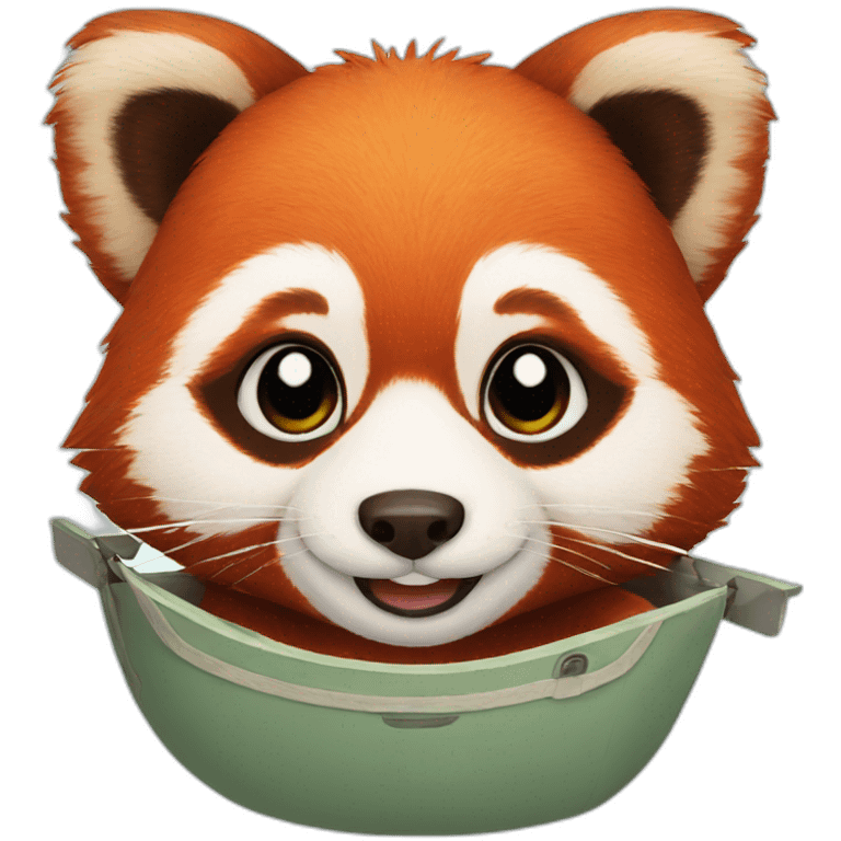 red panda on airplane emoji