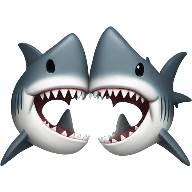 Sharks kissing  emoji