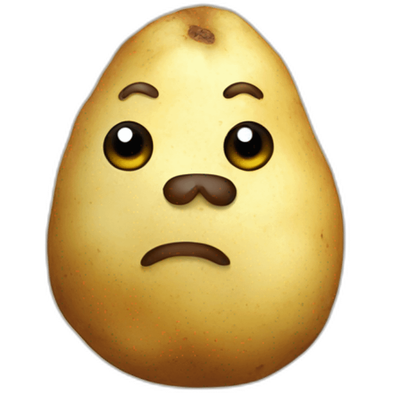 Potato with face emoji