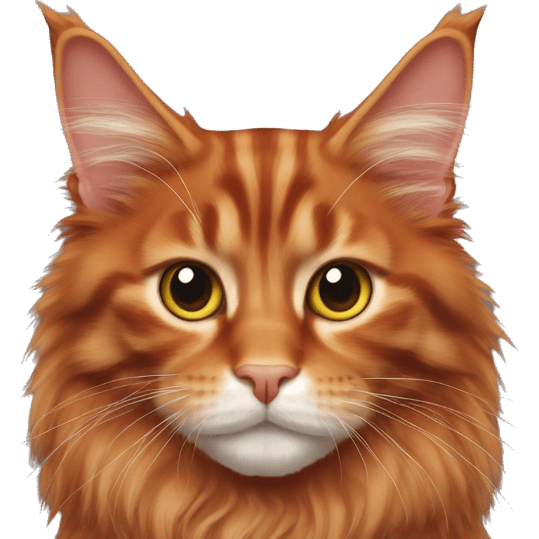 red Maine Coon cat emoji