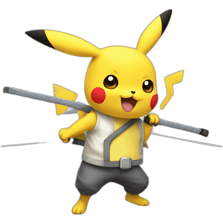 Pikachu-doing-fencing emoji