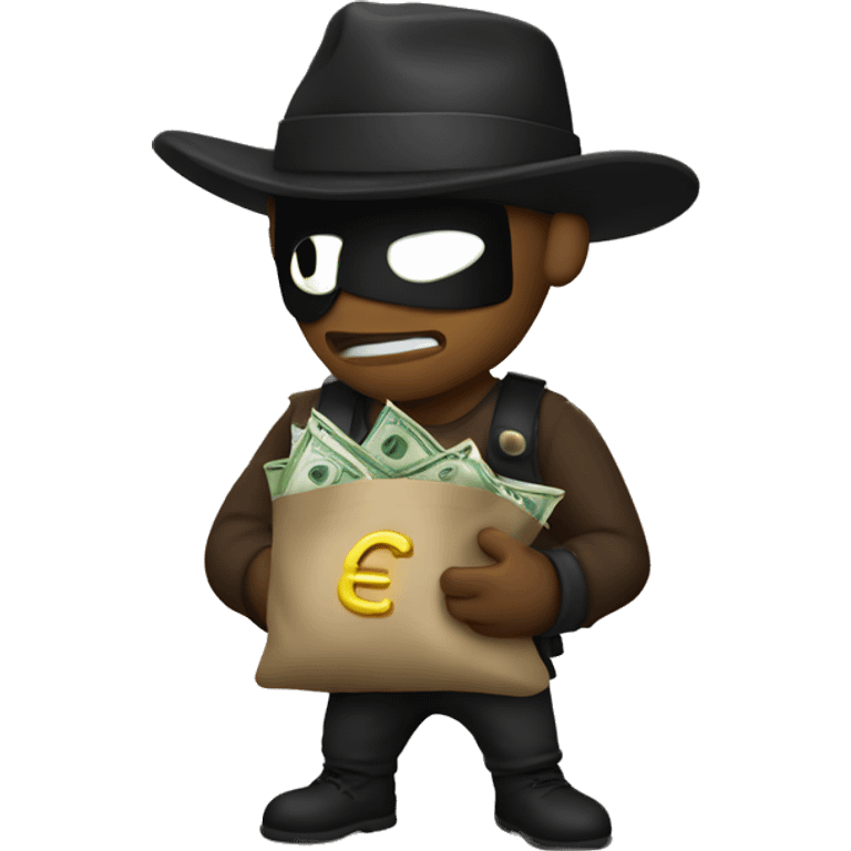 A bandit holding a money bag emoji