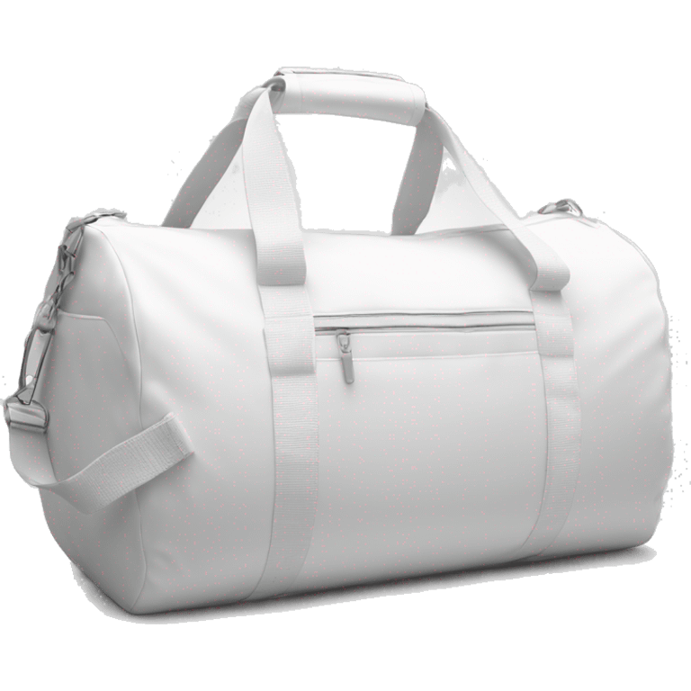 all white duffle bag with white strap emoji