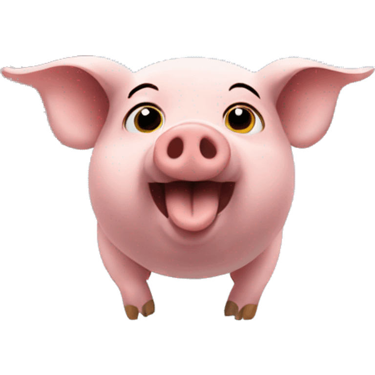 Pig flying over New York  emoji