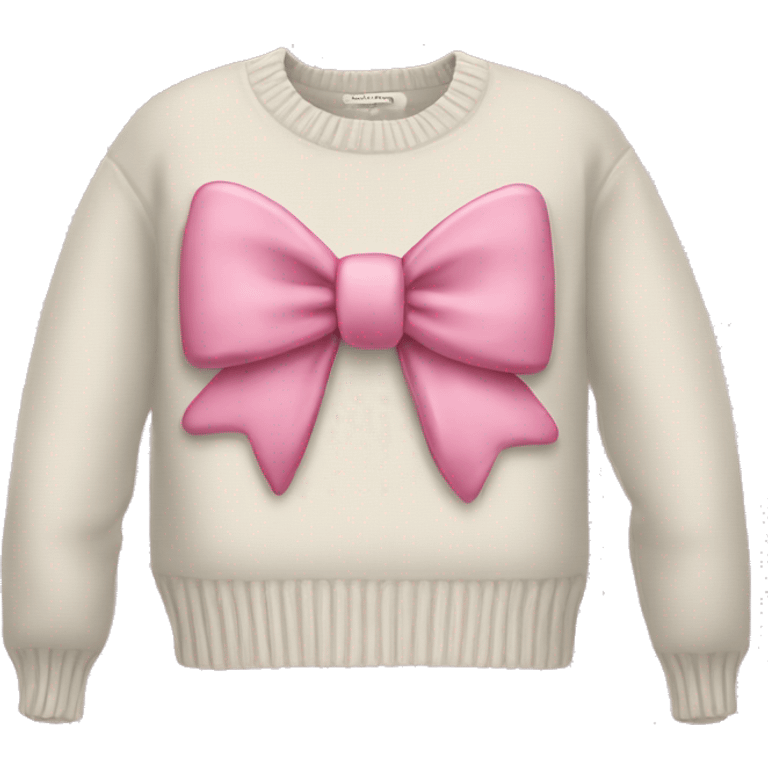 Pink bow sweater  emoji