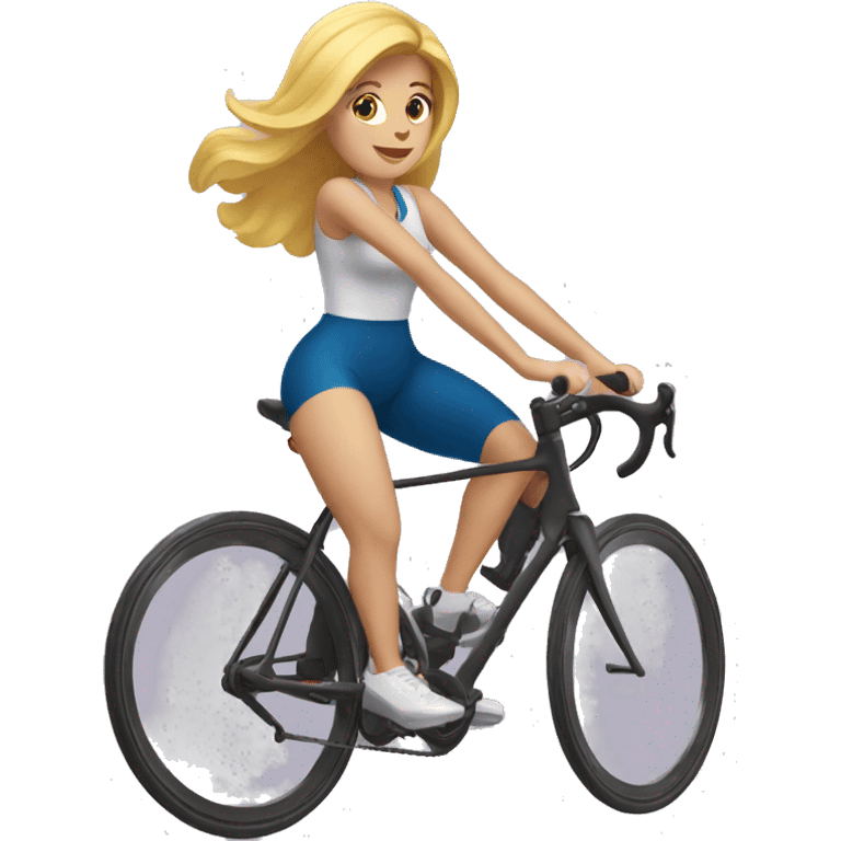 blonde woman Cycling emoji