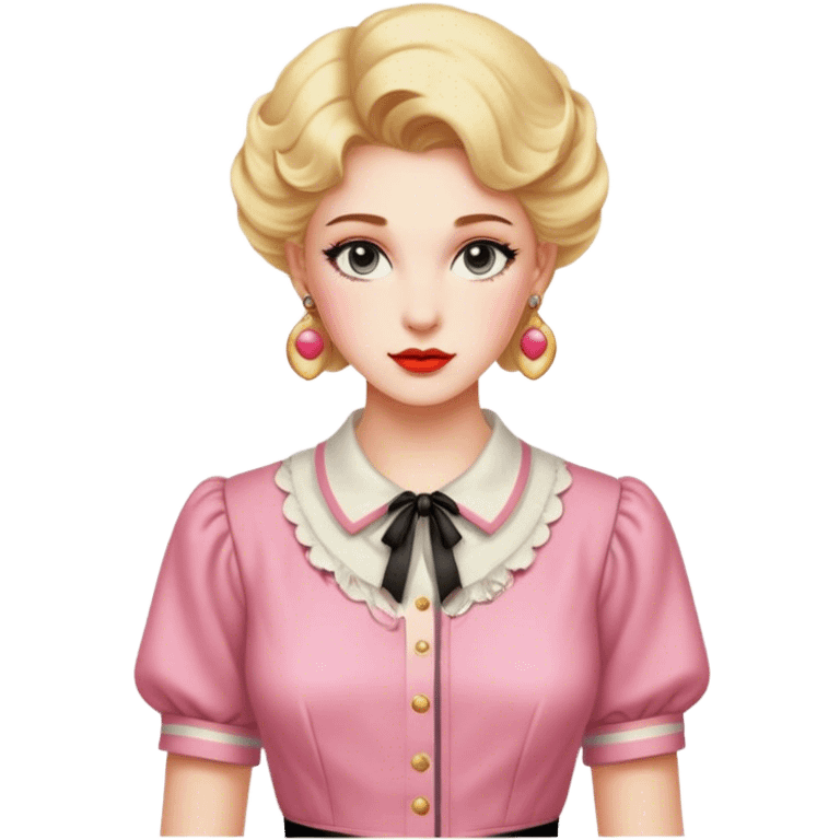 women , vintage, retro, aesthetic 80's style emoji